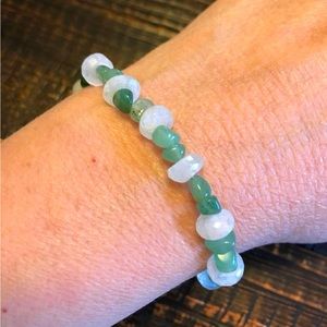 Moonstone/Adventurine stretch bracelet